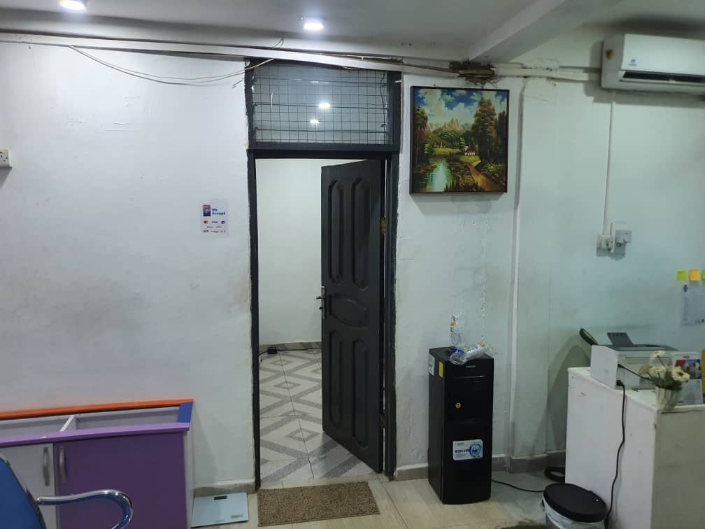 3D Eye Care reception area in Sunyani, Ghana